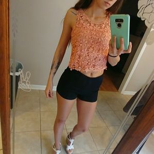 Orange crop top